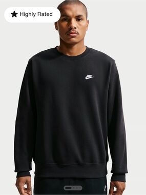 Nike Black Fleece Crew Sweatshirt